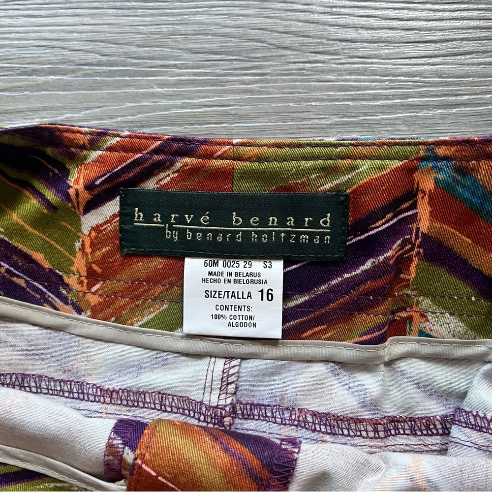 90’s Orange & Purple Lace-Up Abstract Patterned Harvé Benard Mini Skirt - Picture 4 of 5
